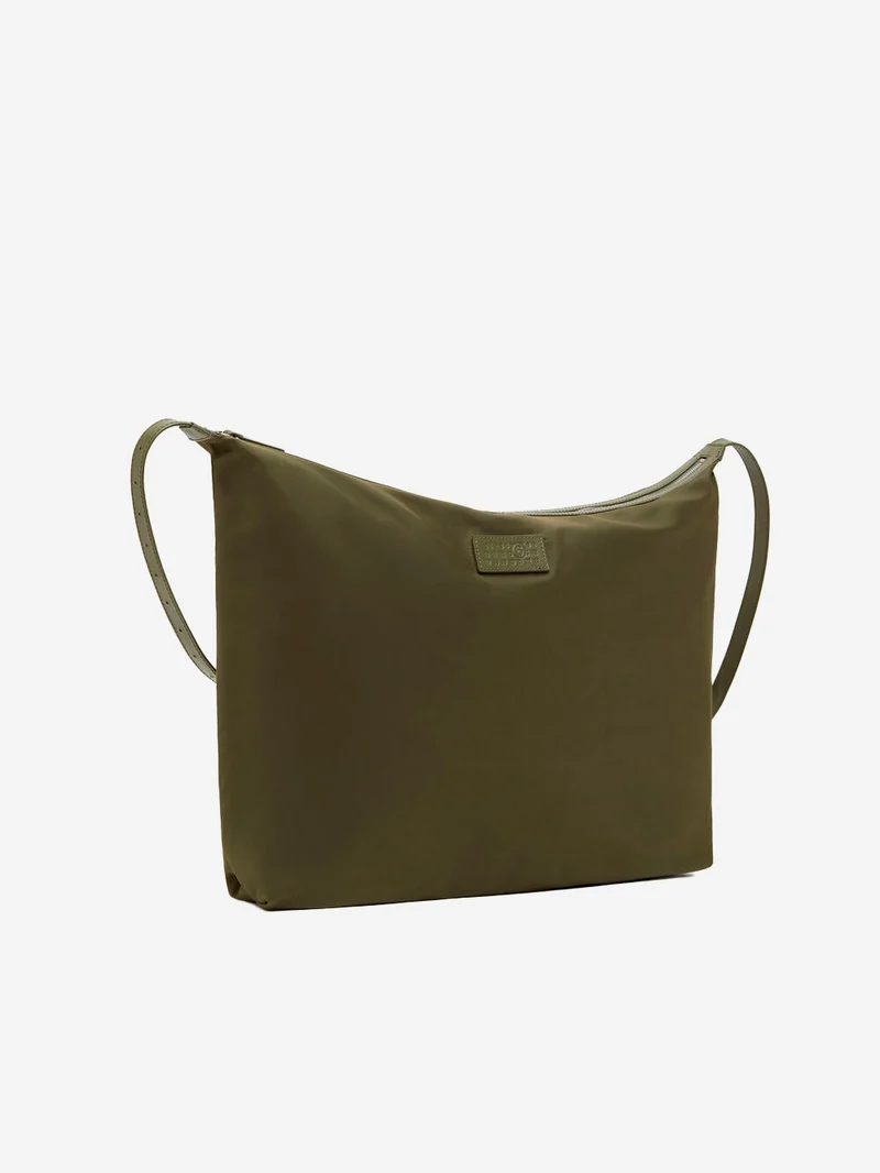 Borsa a Tracolla in Twill di Nylon kaki con patch Numeric