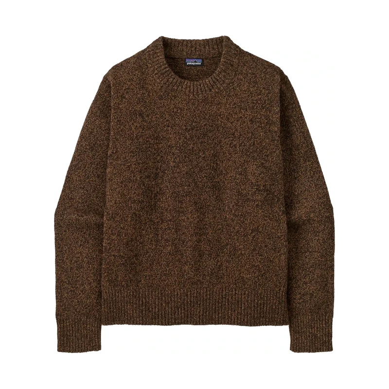 Patagonia Recycled Wool-Blend Crewneck Sweater W Dappled: Den Brown
