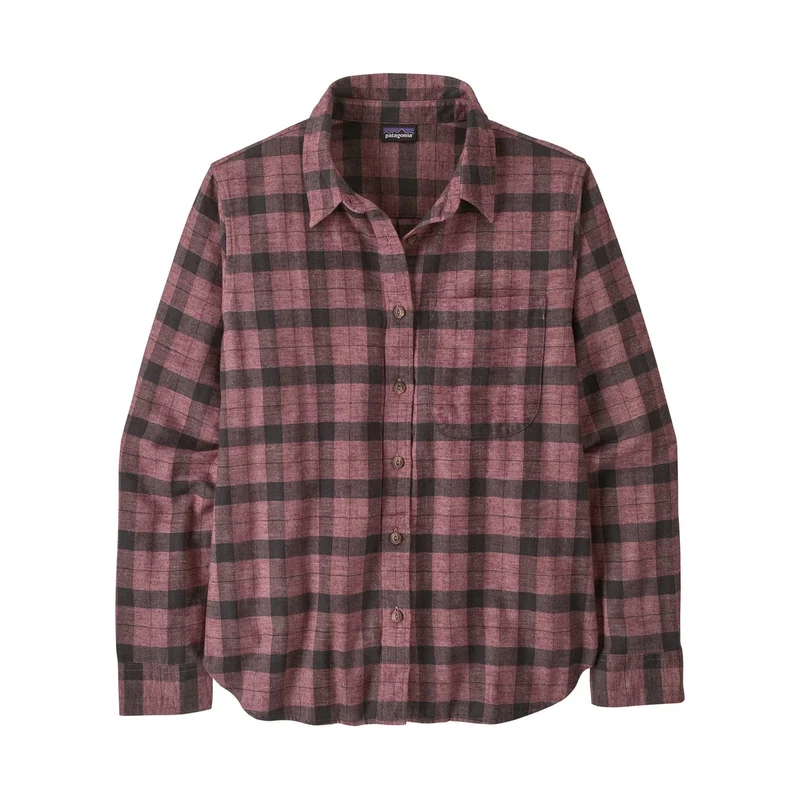 Patagonia Lightweight Fjord Flannel Shirt W Evergreen Fjord: Berry Fig