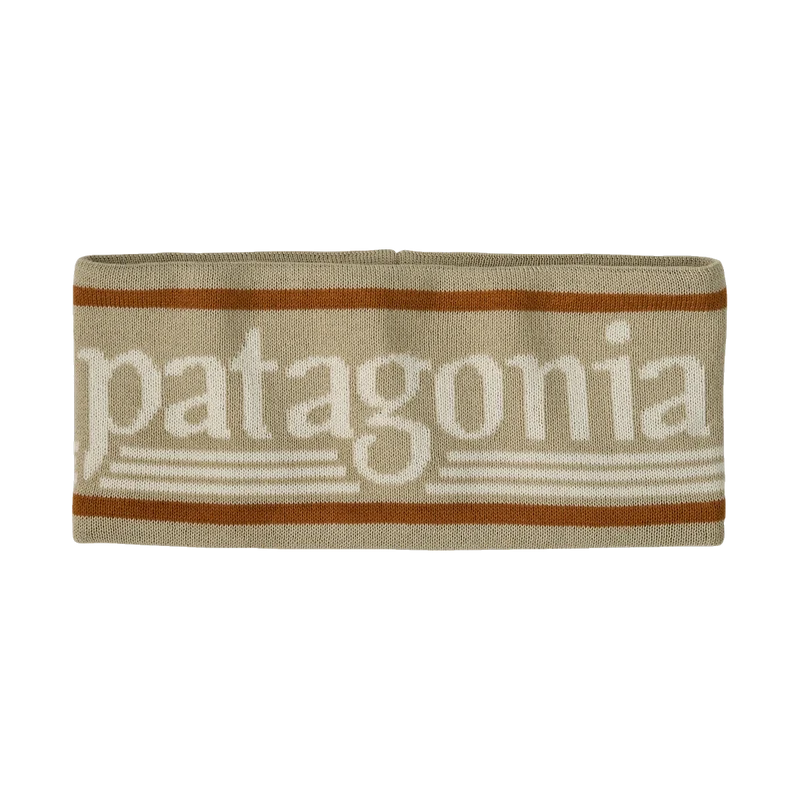Patagonia Powder Town Headband Hut tripper logo:weathered stone