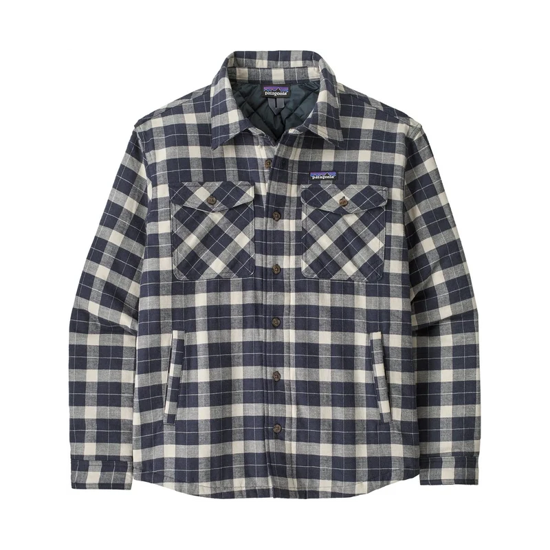 Patagonia Lightweight Insulated Fjord Flannel Shirt Evergreen Fjord: Smolder Blue