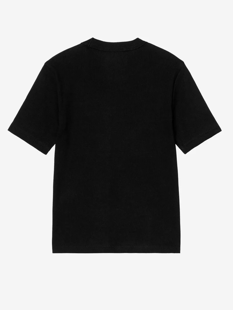 T-shirt 'Philipa' nera in cotone elasticizzato