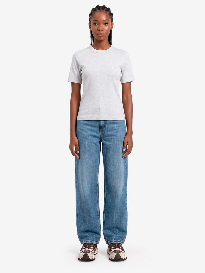 T-shirt 'Philipa' grigio chiara in cotone elasticizzato