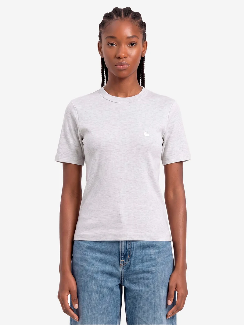 T-shirt 'Philipa' grigio chiara in cotone elasticizzato