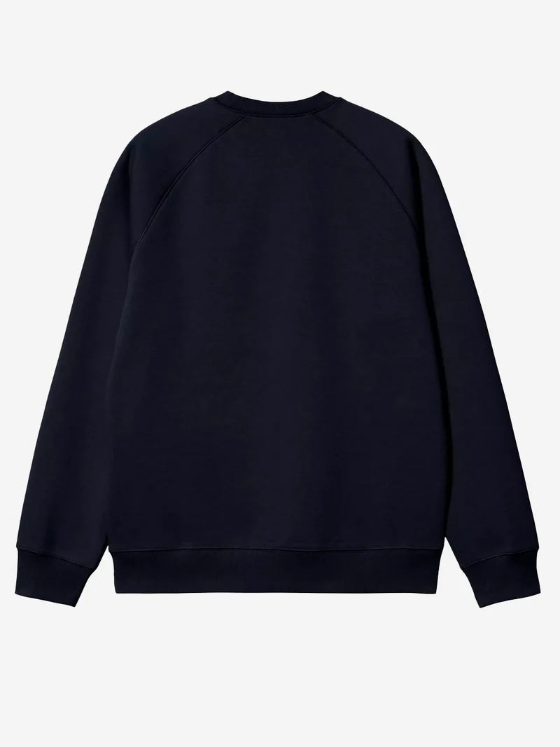Felpa girocollo navy 'Chase Sweat' con logo ricamato