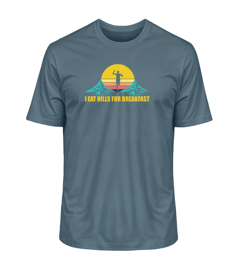 Trailrun Eat hills for breakfast - Unisex Premium Organic T-Shirt