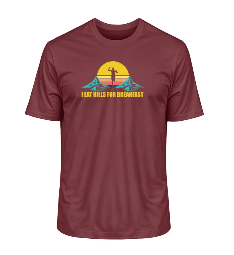 Trailrun Eat hills for breakfast - Unisex Premium Organic T-Shirt