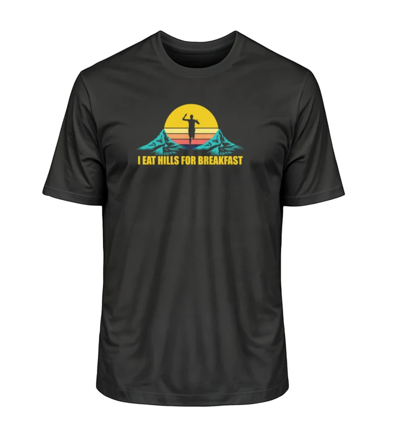 Trailrun Eat hills for breakfast - Unisex Premium Organic T-Shirt