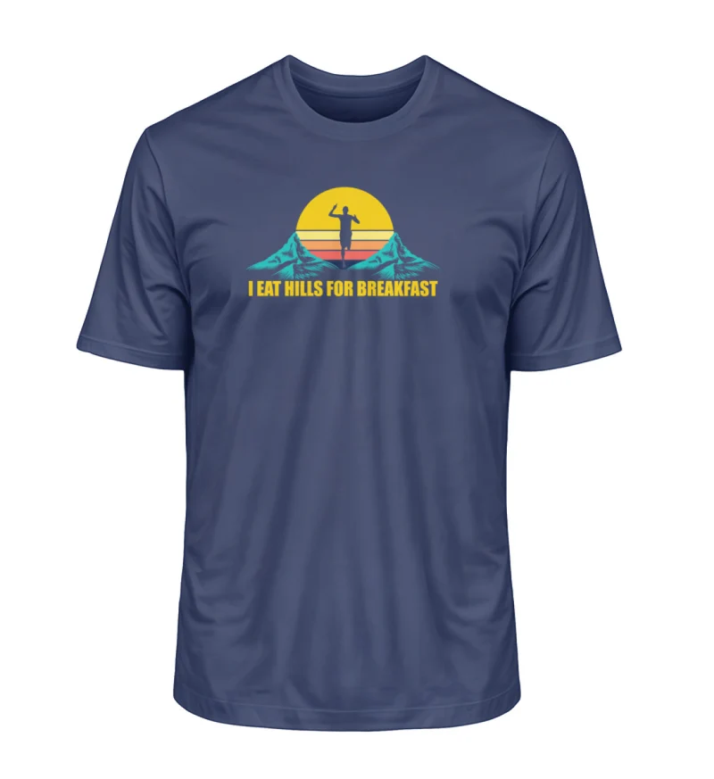Trailrun Eat hills for breakfast - Unisex Premium Organic T-Shirt