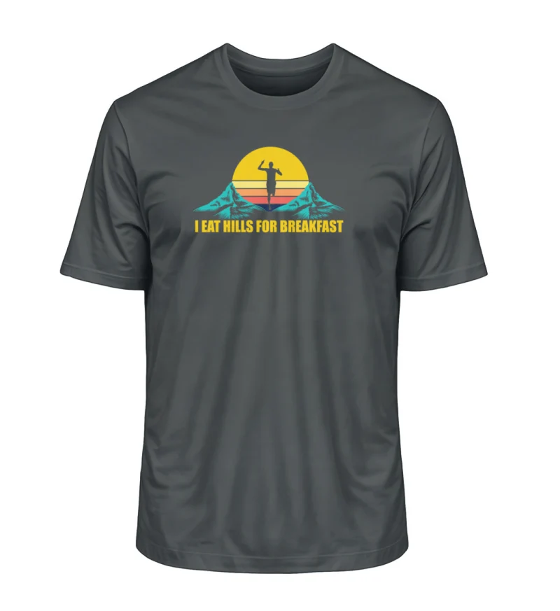 Trailrun Eat hills for breakfast - Unisex Premium Organic T-Shirt