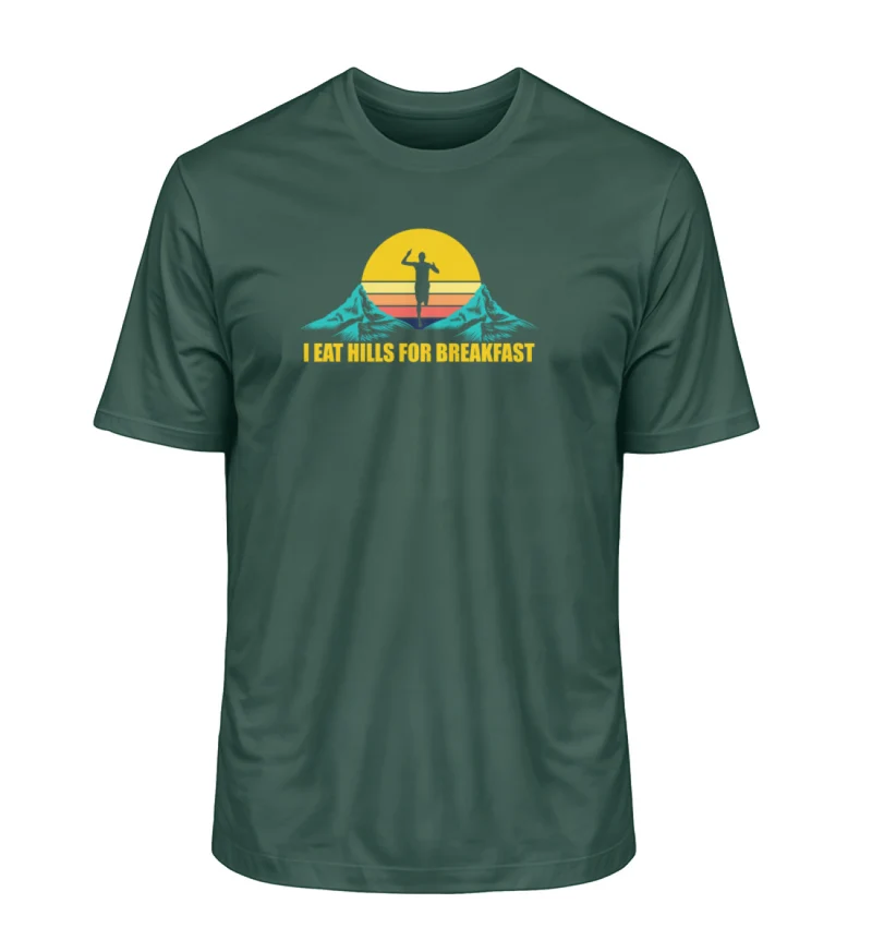 Trailrun Eat hills for breakfast - Unisex Premium Organic T-Shirt