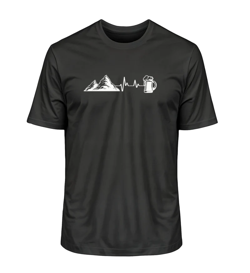 Berg Bier Herzschlag - Unisex Premium Organic T-Shirt