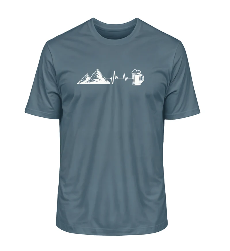 Berg Bier Herzschlag - Unisex Premium Organic T-Shirt