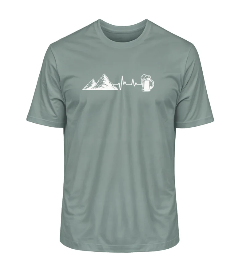 Berg Bier Herzschlag - Unisex Premium Organic T-Shirt