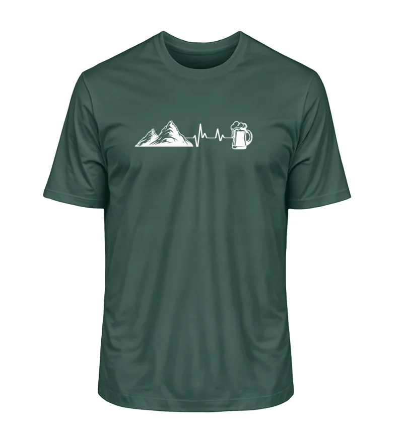 Berg Bier Herzschlag - Unisex Premium Organic T-Shirt