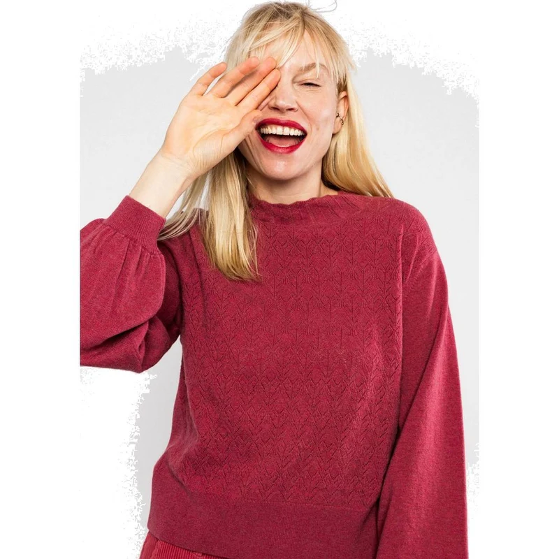 Blutsgeschwister Feeling Fancy Damen Wollpullover dusty-bloom-melange-pink