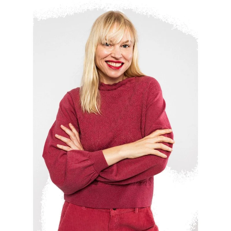 Blutsgeschwister Feeling Fancy Damen Wollpullover dusty-bloom-melange-pink