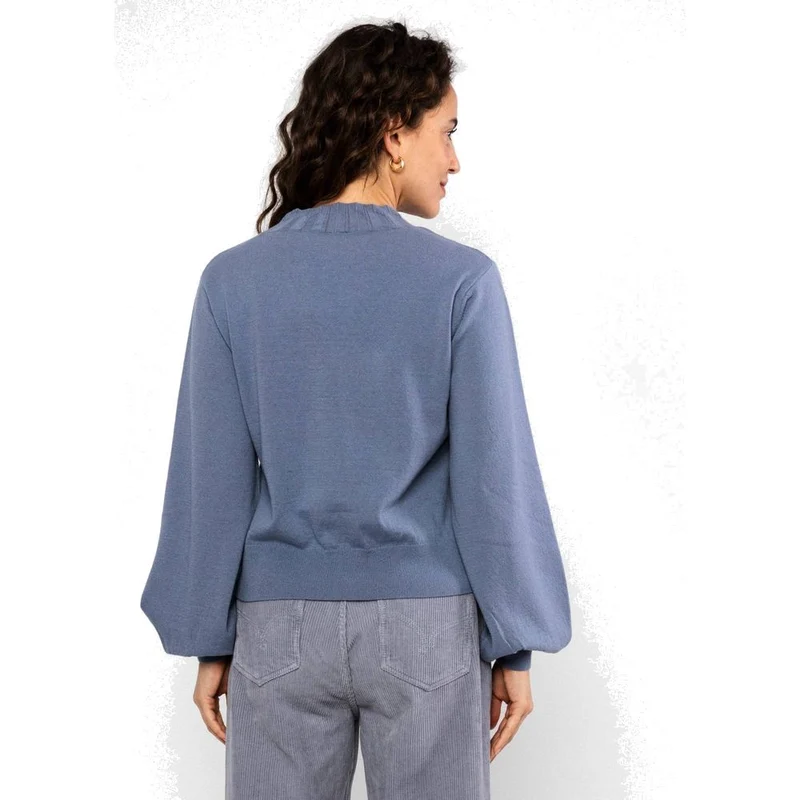 Blutsgeschwister Feeling Fancy Damen Wollpullover blue-ash-melange-blue