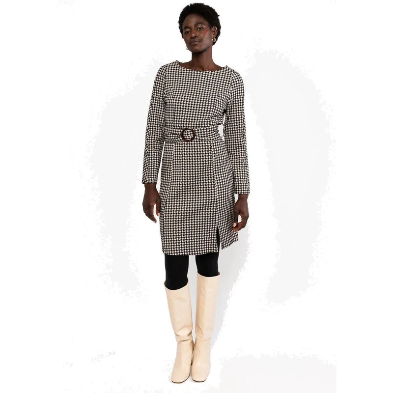 Blutsgeschwister Tailored Cocoon Damen Herbstkleid brit-chic-knit