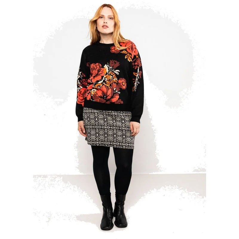 Blutsgeschwister Cosy Storyteller Damen Strickpullover golden-flower