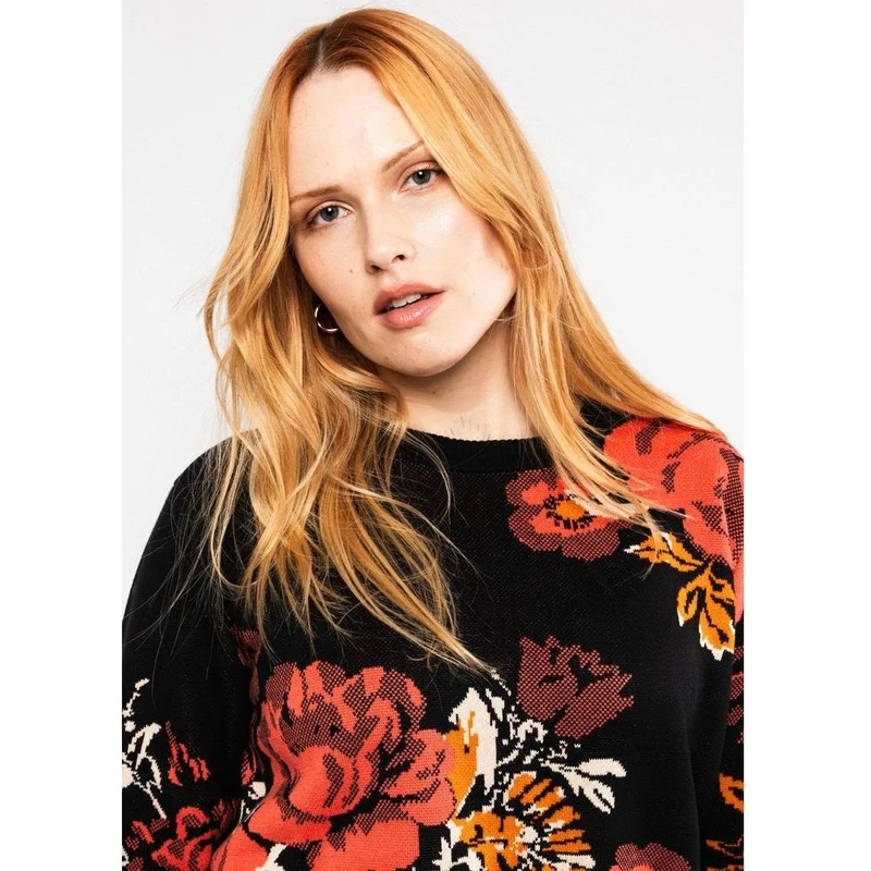 Blutsgeschwister Cosy Storyteller Damen Strickpullover golden-flower