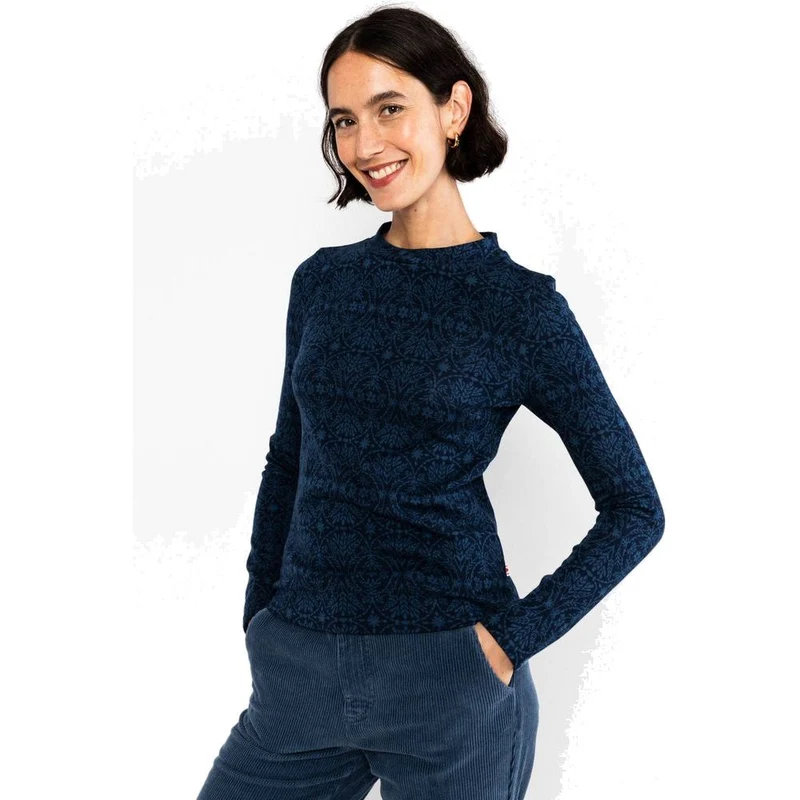 Blutsgeschwister Safe And Warm Turtle Damen Strickshirt blue-harvest-thanks