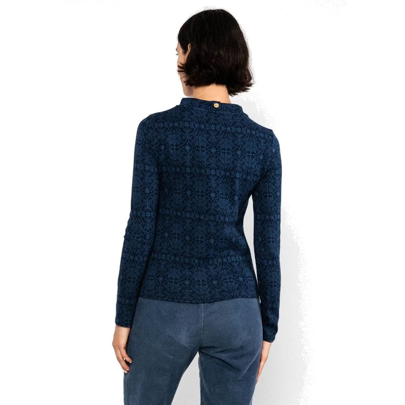Blutsgeschwister Safe And Warm Turtle Damen Strickshirt blue-harvest-thanks