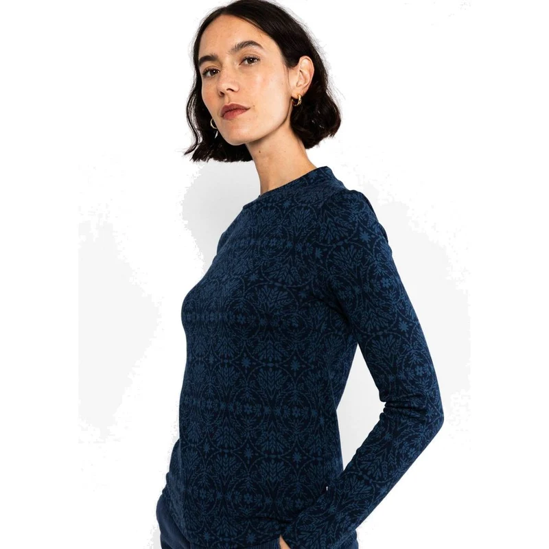 Blutsgeschwister Safe And Warm Turtle Damen Strickshirt blue-harvest-thanks