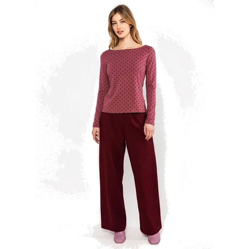 Blutsgeschwister Oh Marine Damen Longsleeve beneath-the-trees-dots