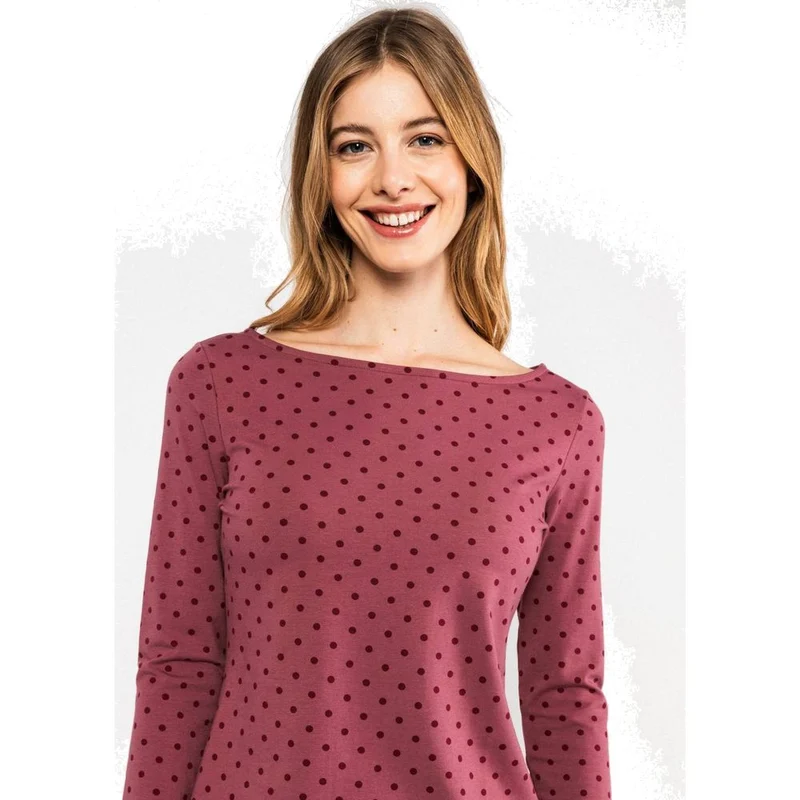 Blutsgeschwister Oh Marine Damen Longsleeve beneath-the-trees-dots