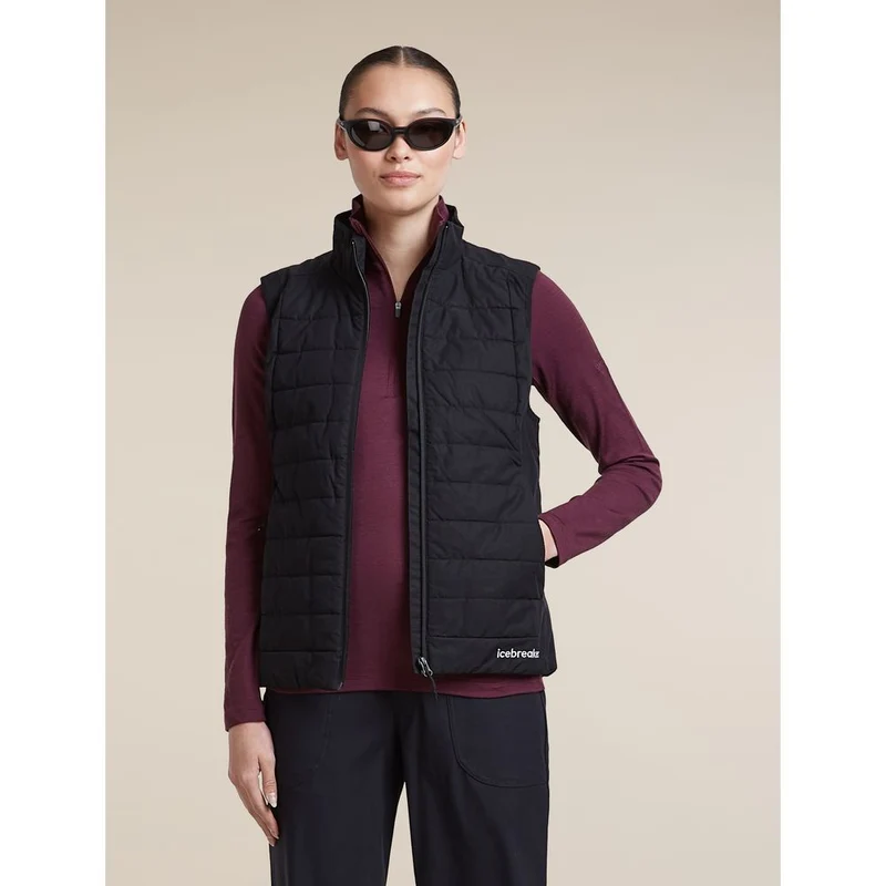 Icebreaker W 200 Oasis LS Half Zip Damen Funktionsshirt dk-berry