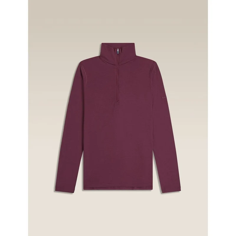 Icebreaker W 200 Oasis LS Half Zip Damen Funktionsshirt dk-berry