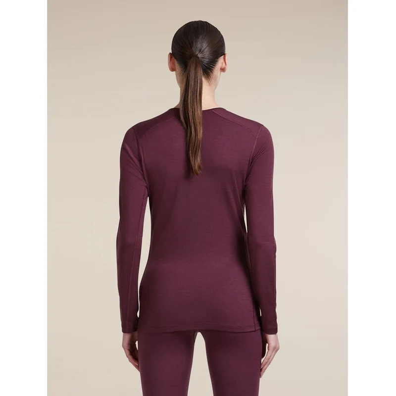 Icebreaker W 200 Oasis LS Crewe Damen Langarmshirt dk-berry