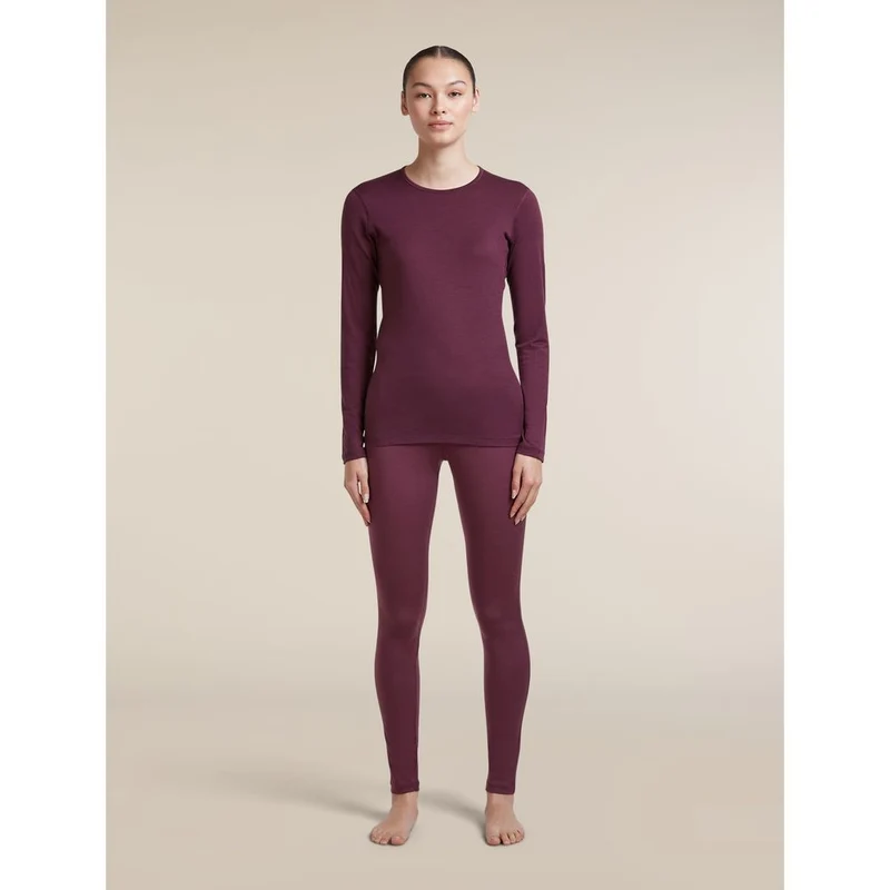 Icebreaker W 200 Oasis LS Crewe Damen Langarmshirt dk-berry