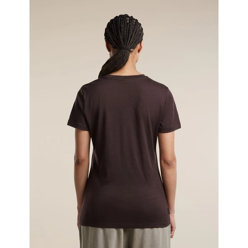 Icebreaker Mer 150 Tech Lite SS Tee Peace Pas Damen Funktionsshirt bittersweet