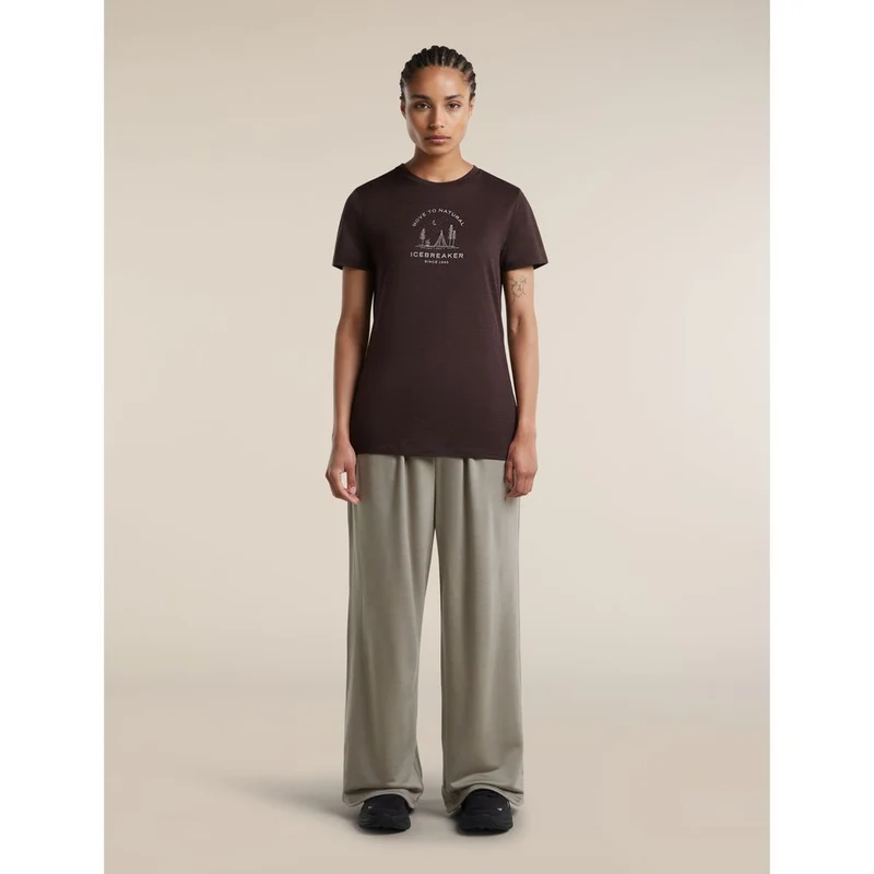 Icebreaker Mer 150 Tech Lite SS Tee Peace Pas Damen Funktionsshirt bittersweet