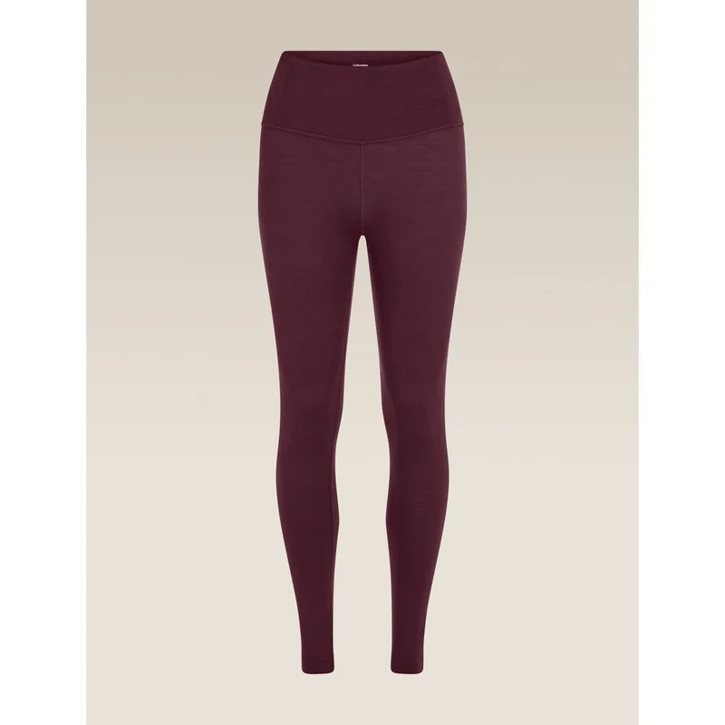 Icebreaker Mer 200 Oasis High Rise Damen Thermoleggings dk-berry