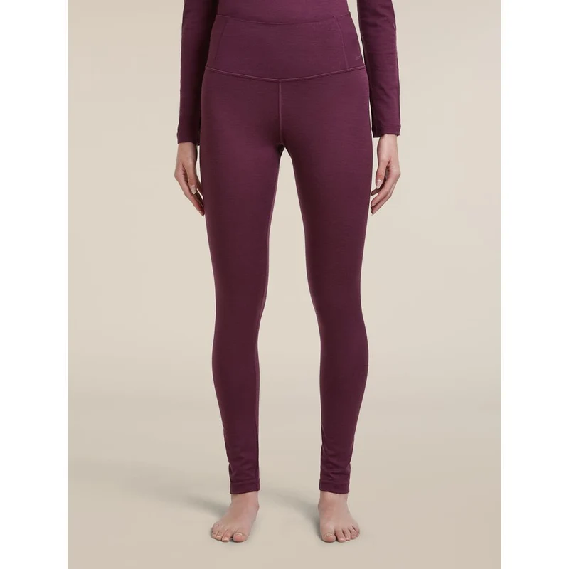 Icebreaker Mer 200 Oasis High Rise Damen Thermoleggings dk-berry
