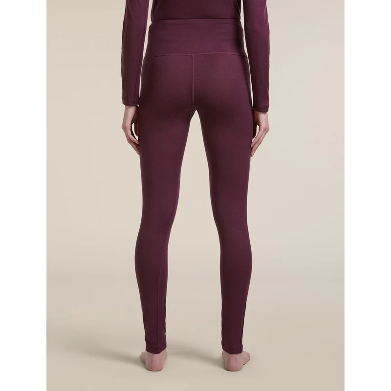 Icebreaker Mer 200 Oasis High Rise Damen Thermoleggings dk-berry