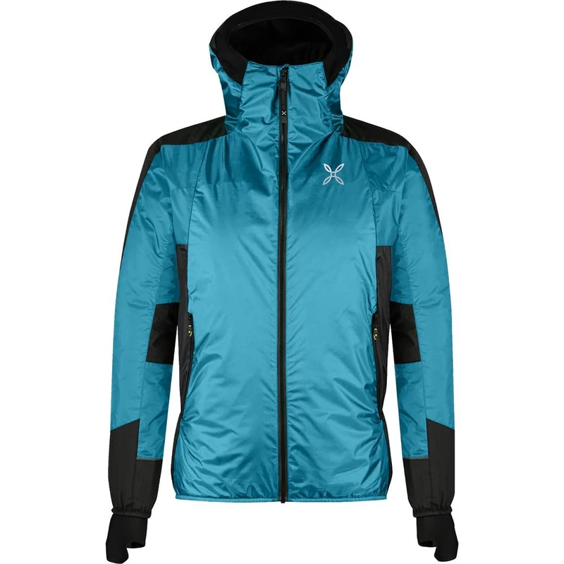 Montura Skisky Evo Hooded Jacket Herren Skitourenjacke steel-blue-sunny-lime