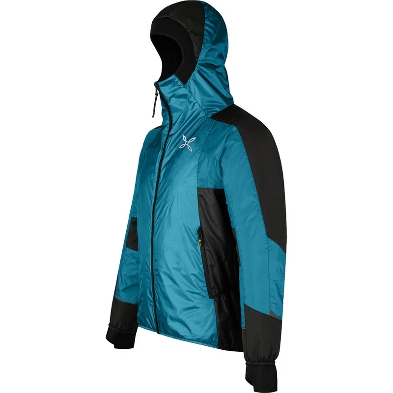 Montura Skisky Evo Hooded Jacket Herren Skitourenjacke steel-blue-sunny-lime