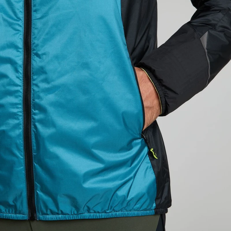 Montura Skisky Evo Hooded Jacket Herren Skitourenjacke steel-blue-sunny-lime