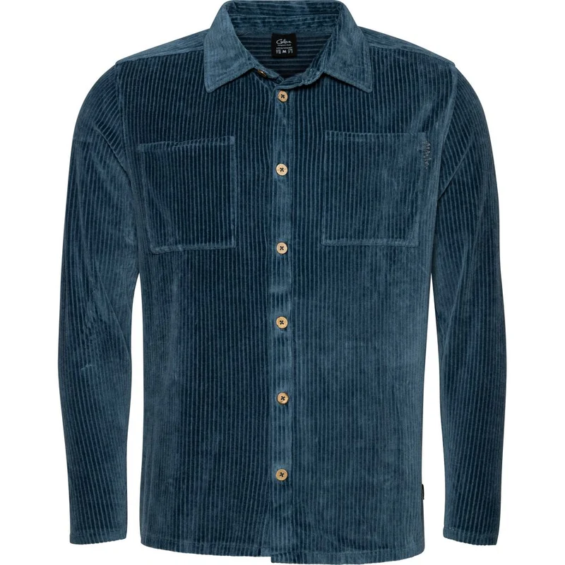 Chillaz Tatra Herren Frottee-Cordhemd dark-blue