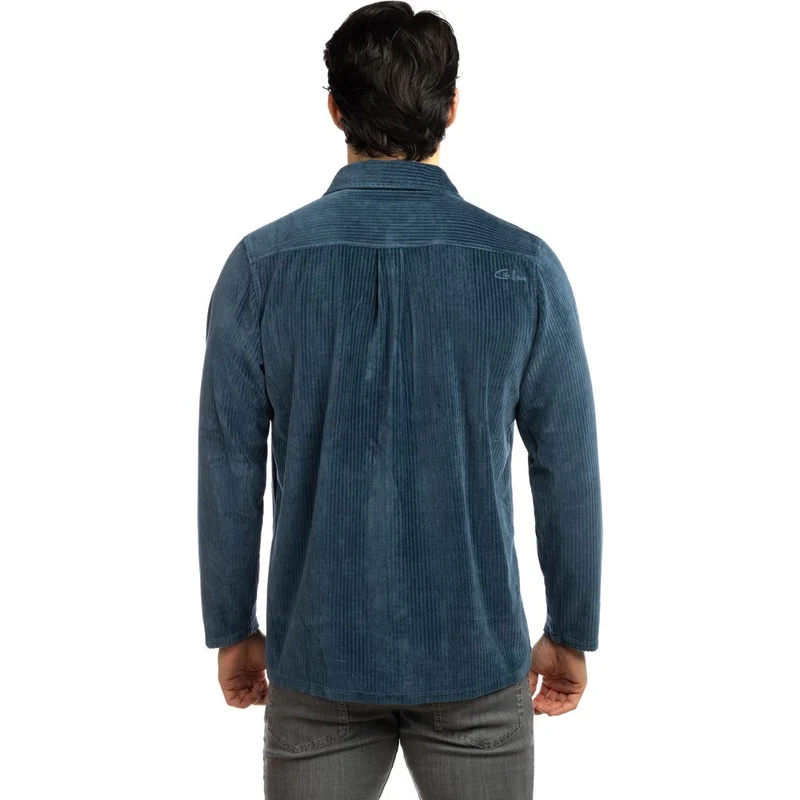 Chillaz Tatra Herren Frottee-Cordhemd dark-blue