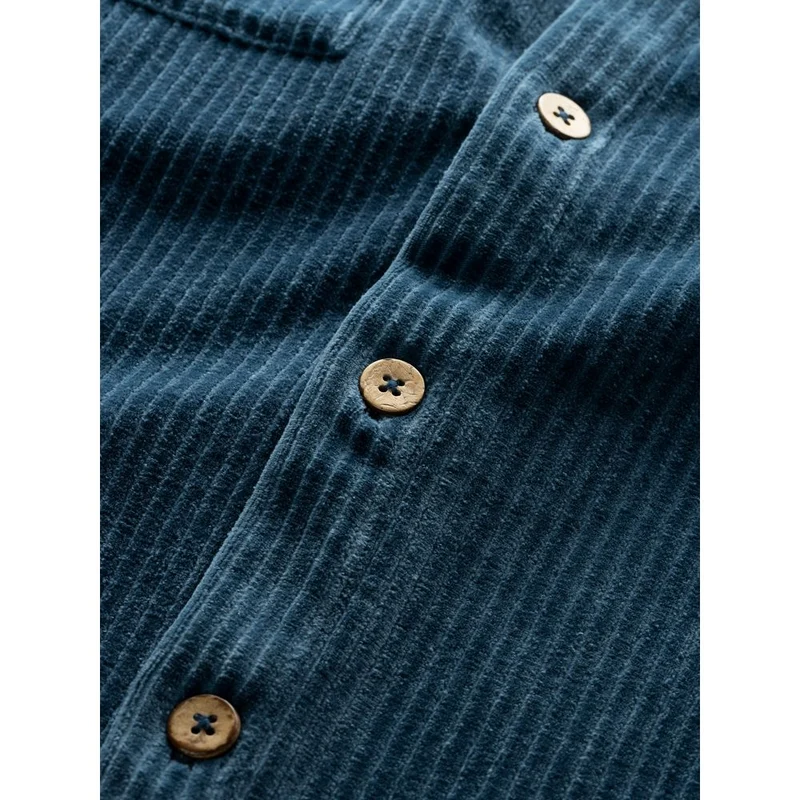 Chillaz Tatra Herren Frottee-Cordhemd dark-blue