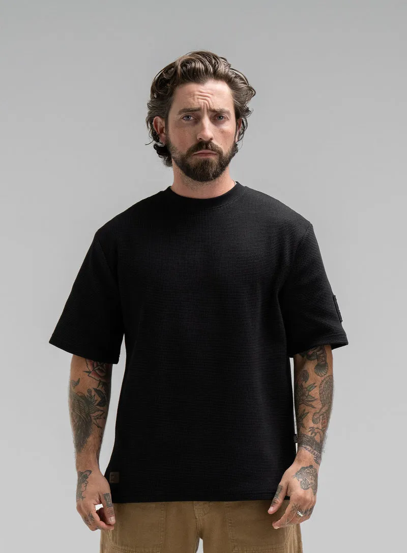 DISSIDENT-T-SHIRT AUS WAFFELSTRICK