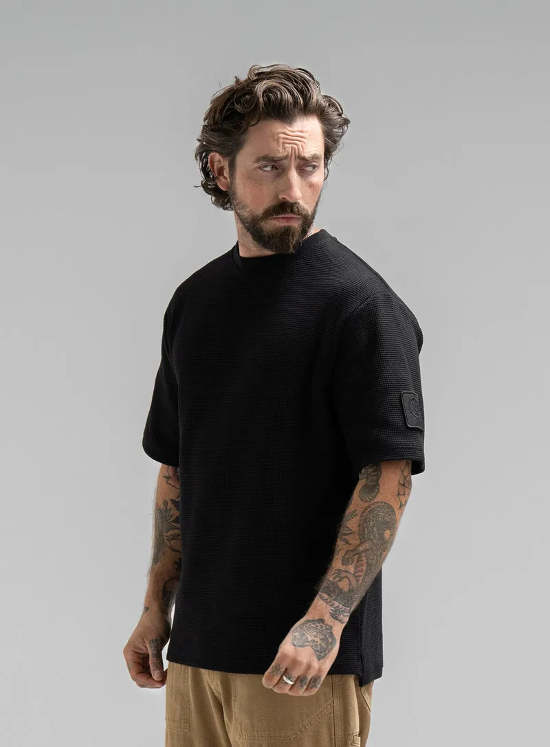 DISSIDENT-T-SHIRT AUS WAFFELSTRICK