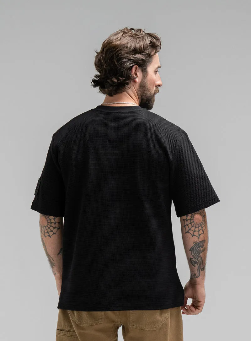 DISSIDENT-T-SHIRT AUS WAFFELSTRICK