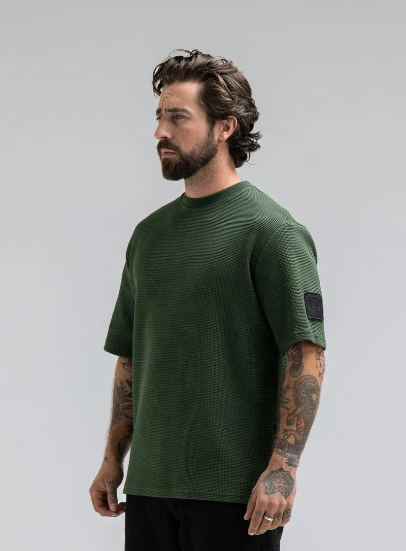 DISSIDENT-T-SHIRT AUS WAFFELSTRICK