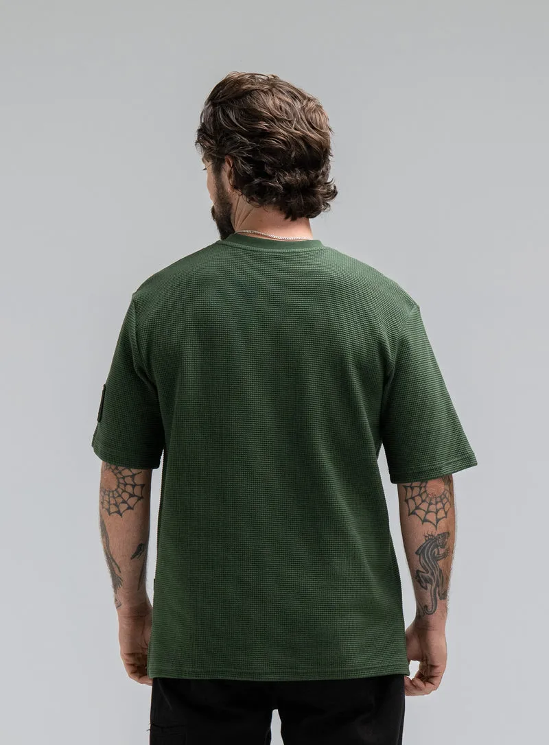 DISSIDENT-T-SHIRT AUS WAFFELSTRICK